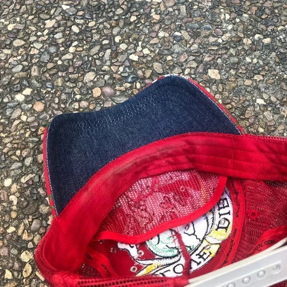 Don Ed Hardy by Christian Audigier Love Kills Jeweled Mesh Snapback Trucker Hat - Picture 6 of 8